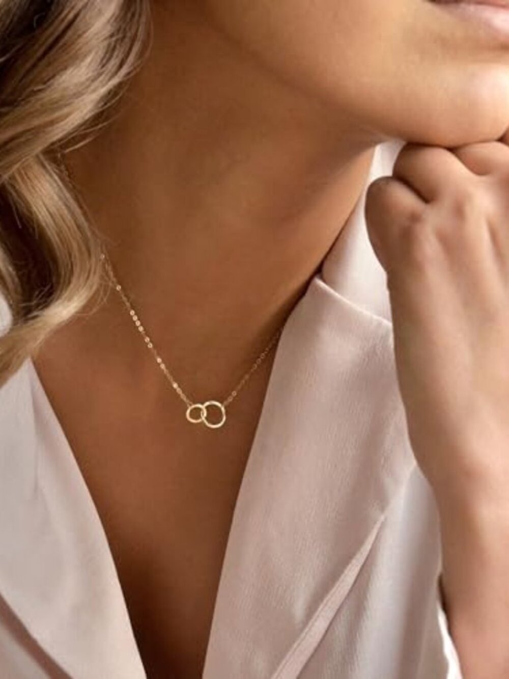 Moon Pendant Necklace - 14K Gold Fill Dainty Hammered Moon Phase Choker